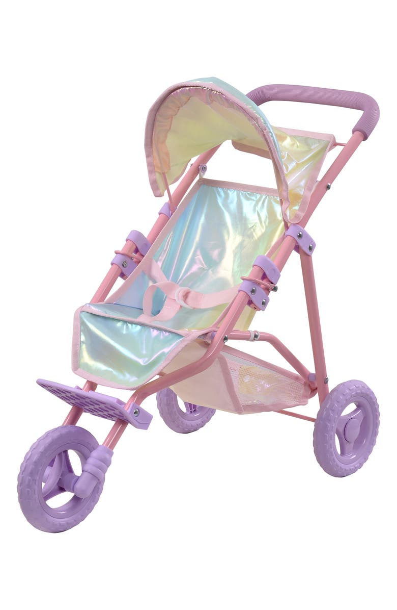 Teamson Kids Olivia's Little World Magical Dreamland Baby Doll Jogging Stroller, Main, color, Iridescent