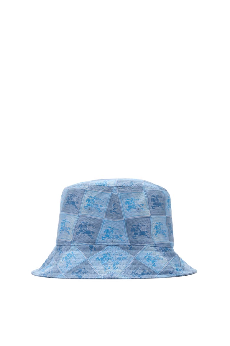 Kids' Knight Checkerboard Cotton Bucket Hat, Alternate, color, Cornflower blue