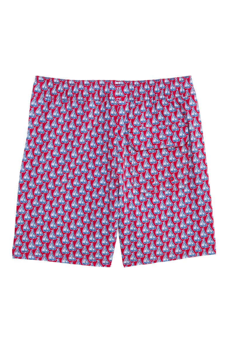 Kids' Chappy Swim Trunks, Alternate, color, SAILING-LIGHTHOUSE RED