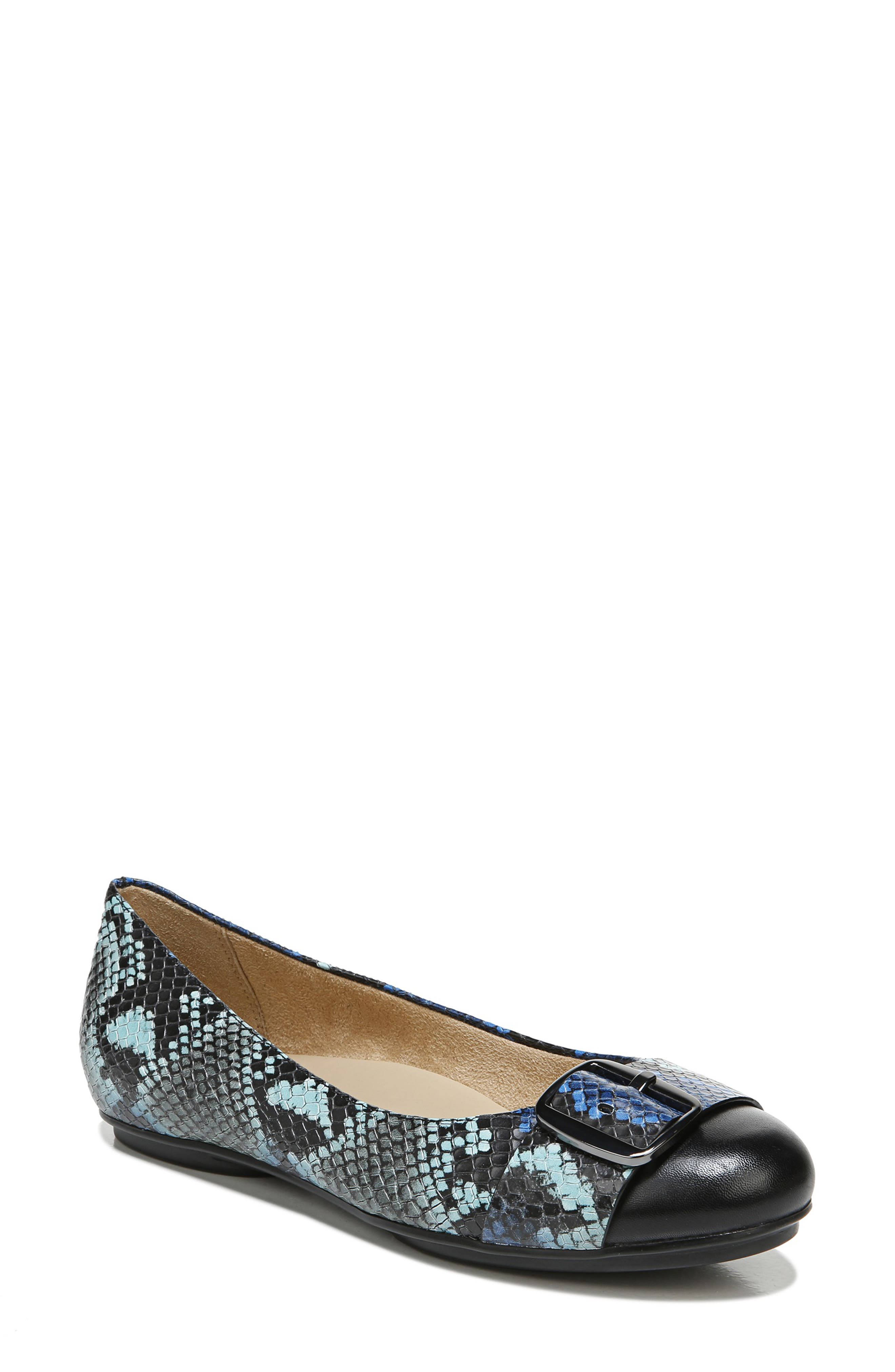 Marsha Flat, Main, color, BLUE TURQOISE LEATHER