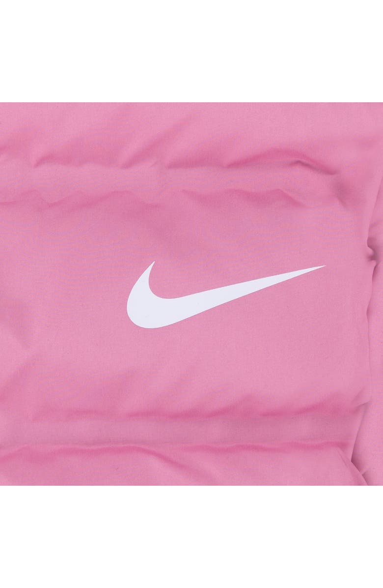 Nike Kids' Wrap Swoosh Debossed Quilted Puffer Jacket, Alternate, color, Magic Flamingo
