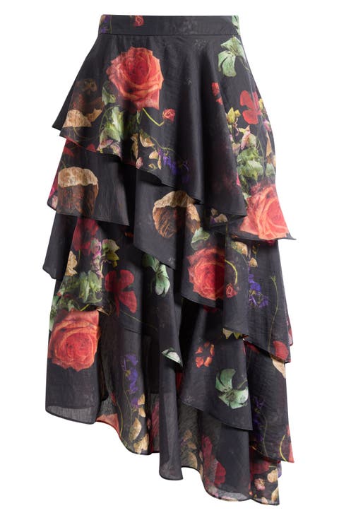 Caya Ruffle Asymmetric Skirt