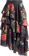 AllSaints Caya Ruffle Asymmetric Skirt