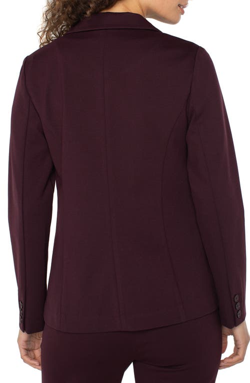 Liverpool Los Angeles Liverpool Fitted Knit Blazer In Burgundy