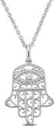 DELMAR Hamsa Charm Pendant Necklace