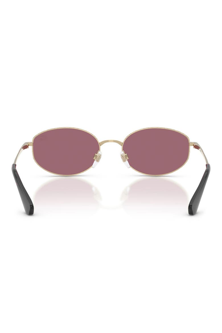 55mm Oval Sunglasses, Alternate, color, LIGHT GOLD / VIOLET