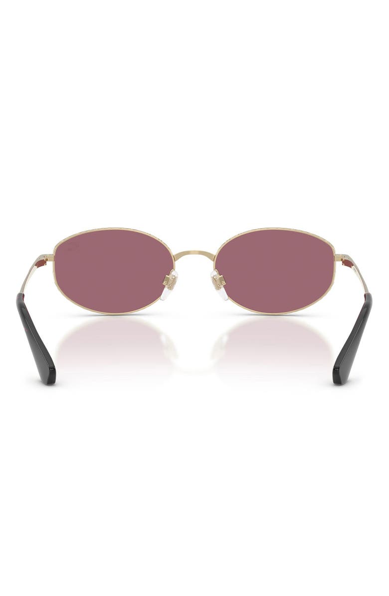 Burberry 55mm Oval Sunglasses, Alternate, color, Light Gold / Violet