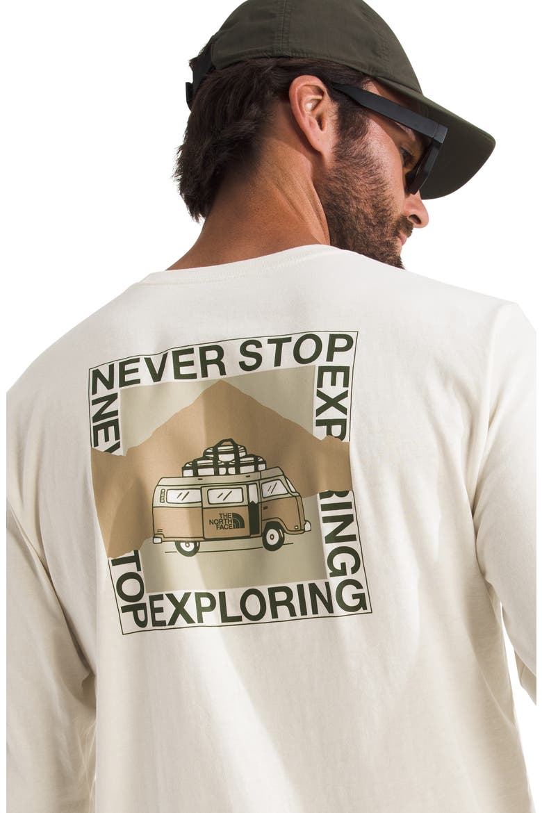 Escape the City Long Sleeve Cotton Graphic T-Shirt, Alternate, color, WHITE DUNE