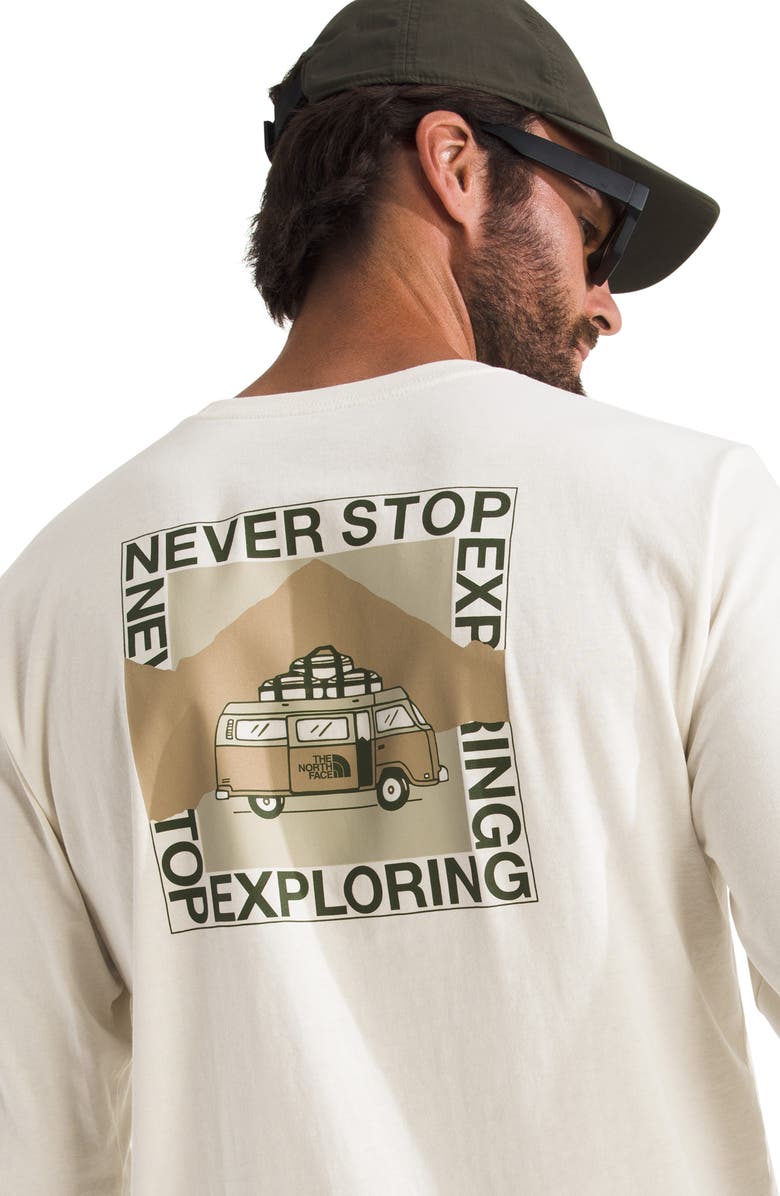 The North Face Escape the City Long Sleeve Cotton Graphic T-Shirt, Alternate, color, White Dune
