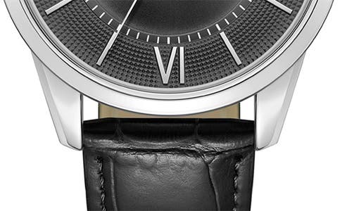 Kenneth Cole Classic Leather Strap Watch, 44mm