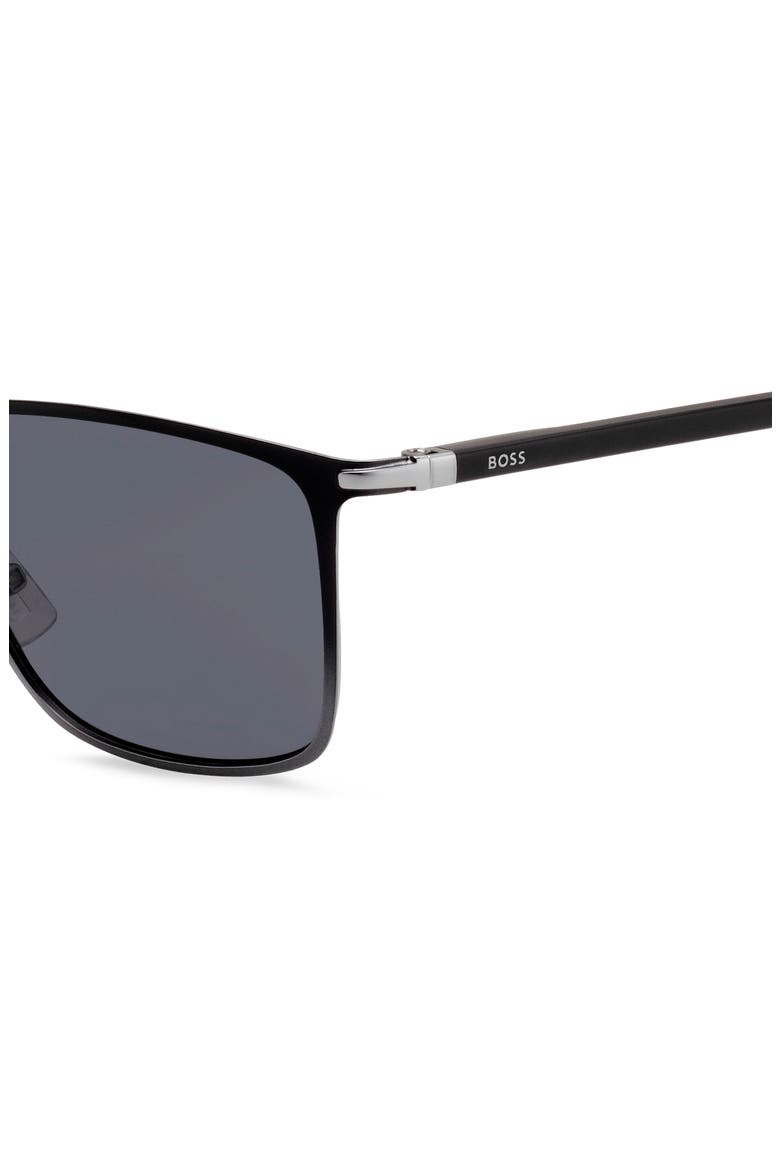 56mm Square Sunglasses, Alternate, color, MATTE BLACK GREY