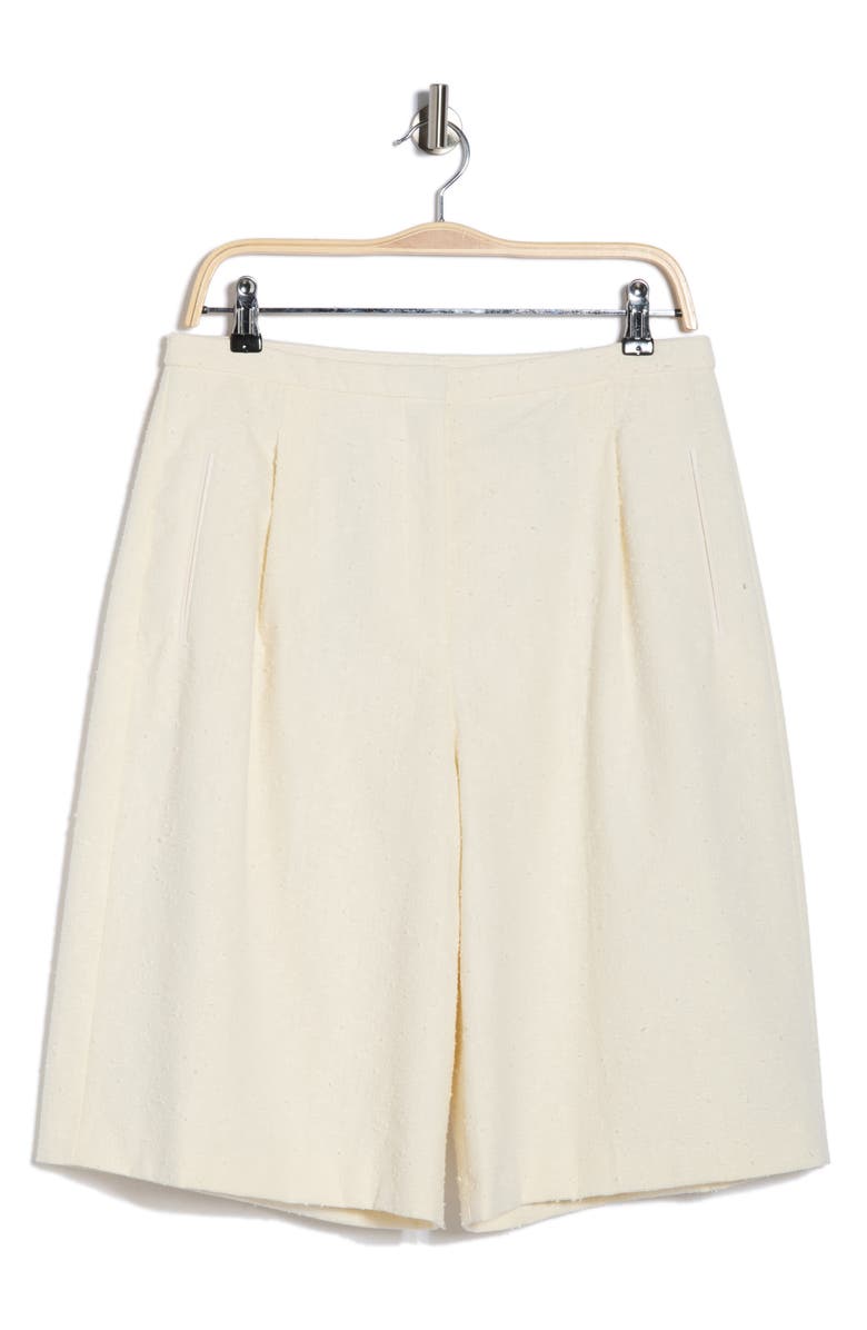 BOSS Tualy Tweed Shorts, Main, color, Open White
