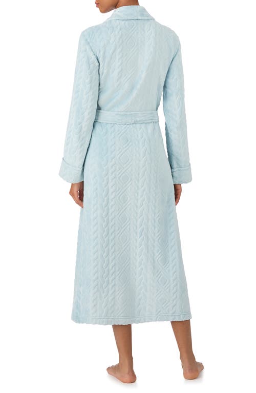 Ralph Lauren Lauren Fleece Monogram Robe In Blue