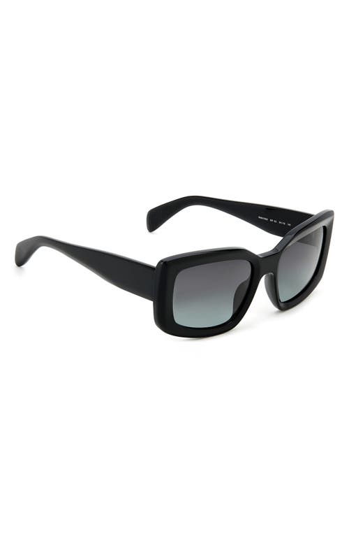 Rag & Bone 54mm Gradient Rectangular Sunglasses In Black/grey Shaded