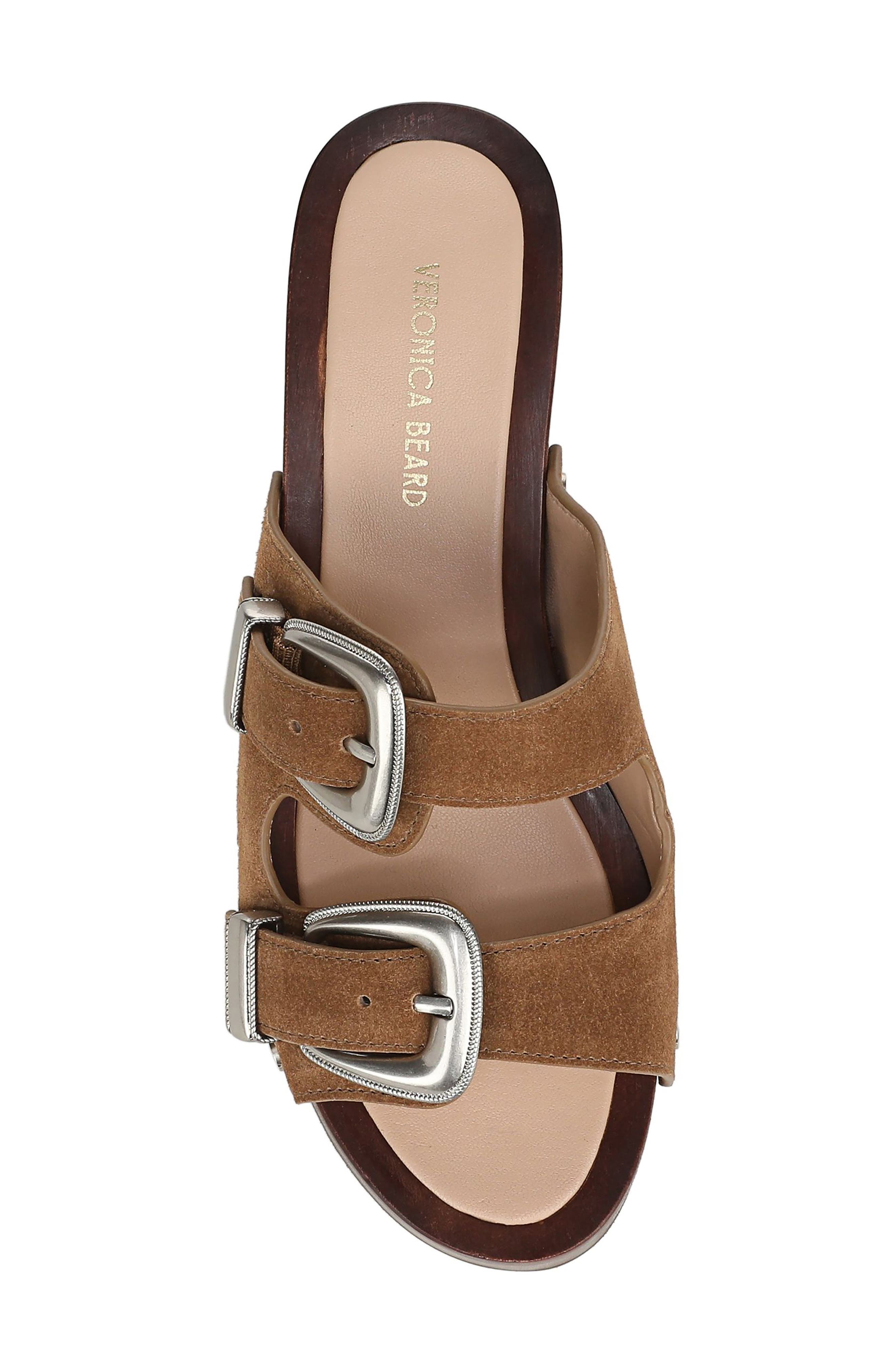 Halifax-2 Leather Slide Sandal, Alternate, color, CHESTNUT SUEDE