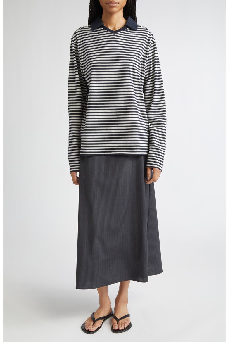 Boni A-Line Midi Skirt, Alternate, color, DARK GREY