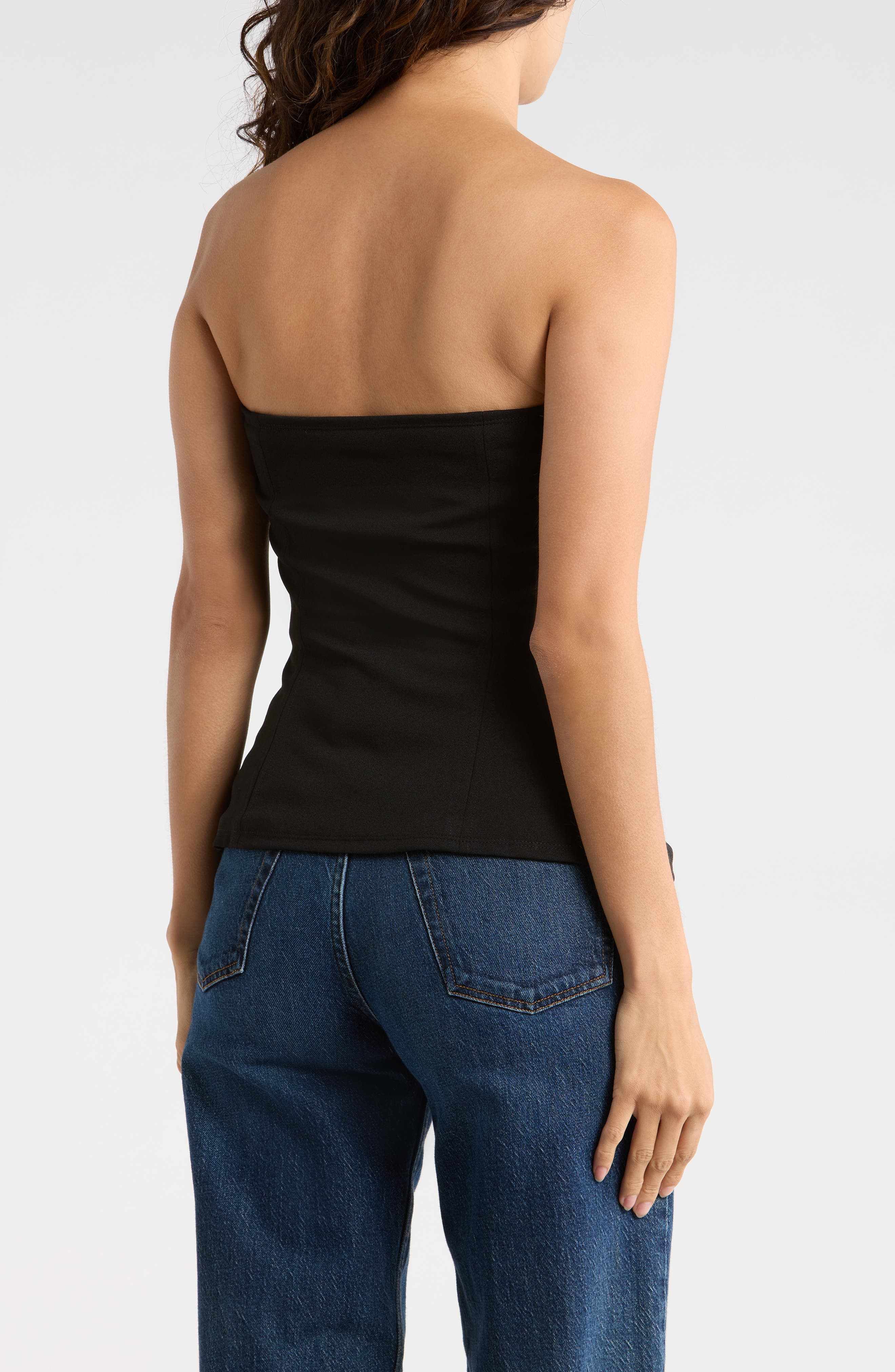 Button Front Strapless Top - image 2