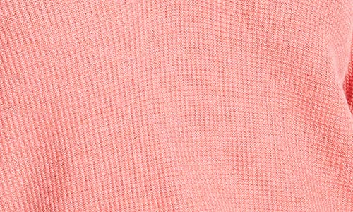 Nic + Zoe Nic+zoe Waffle Stitch V-neck Sweater In Cosmopolitan