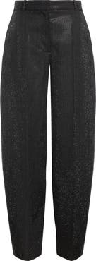 パンツ alexanderwang wool mohair pants ALEXANDER WANG Belted pleated wool tapered pants | NET-A-PORTER