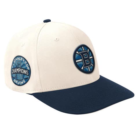 Men's Starter  Cream/Navy Boston Bruins Blue Wave Classic Adjustable Hat