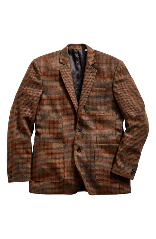 Billy Reid Archie Wool Houndstooth Check Jacket in Brown Multi  product