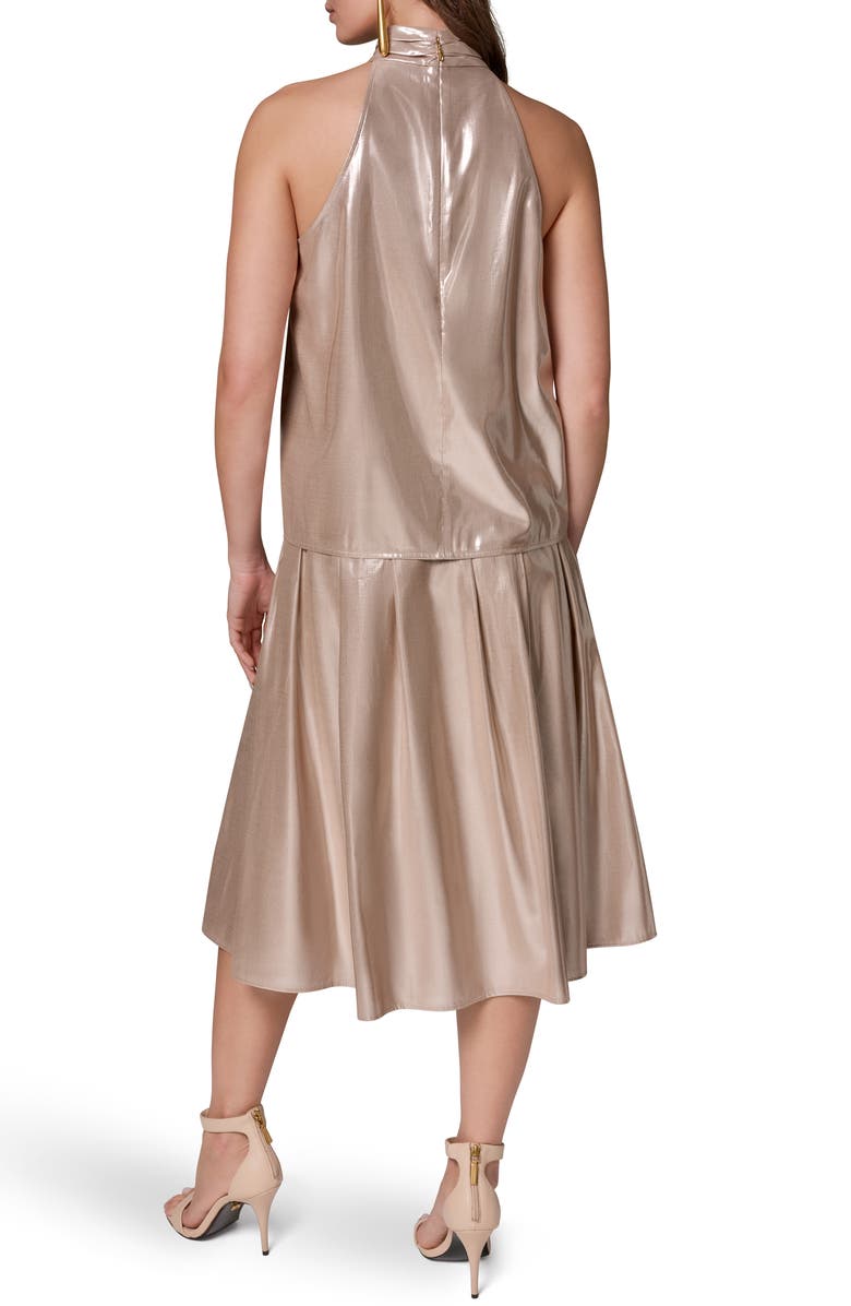 Donna Karan New York Metallic Halter Top, Alternate, color, 