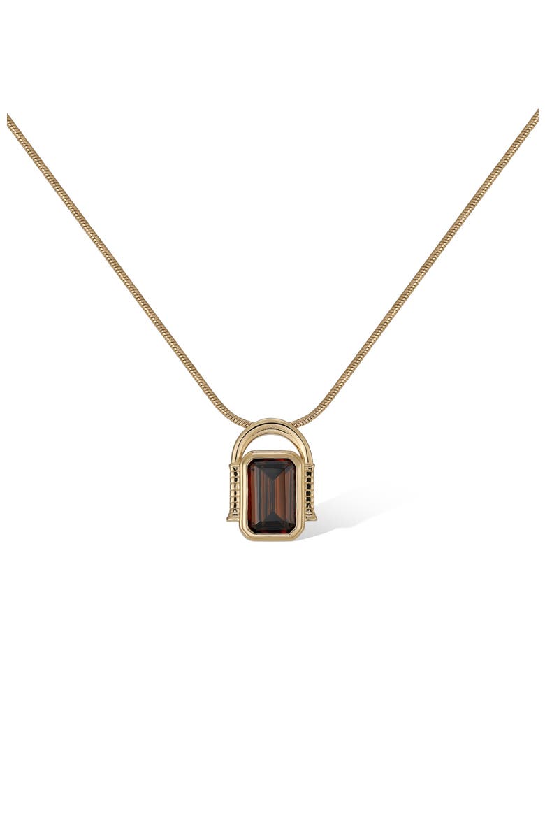 Olympieion Necklace, Main, color, Brown & Gold
