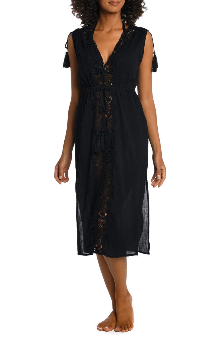 La Blanca Island Fare Midi Cover-Up Dress, Main, color, 