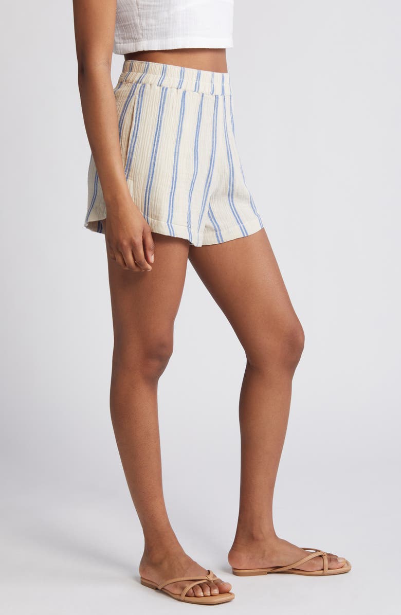 Rip Curl Premium Surf Stripe Cotton Shorts, Alternate, color, Blue