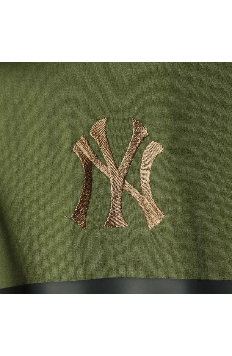 LEVELWEAR Men's Levelwear Olive New York Yankees Delta Sector Raglan Polo, Alternate, color,