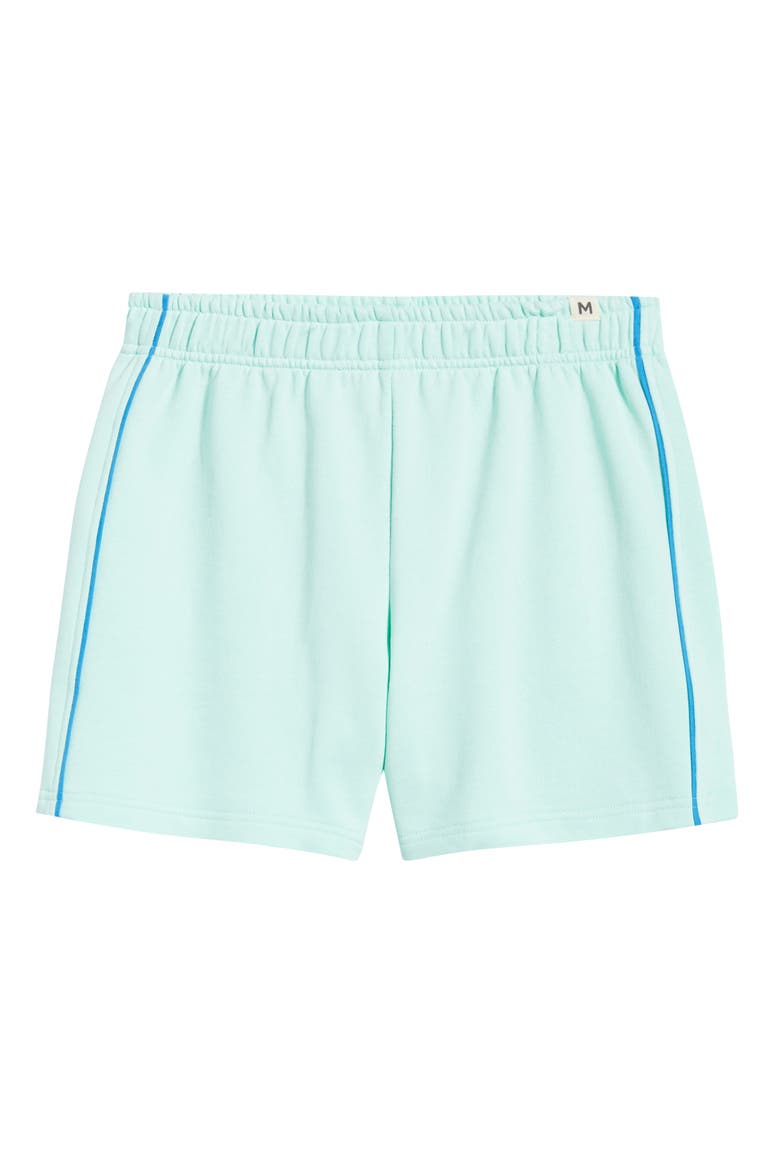 Kids' Piped Organic Cotton Sweat Shorts, Main, color, BLUE