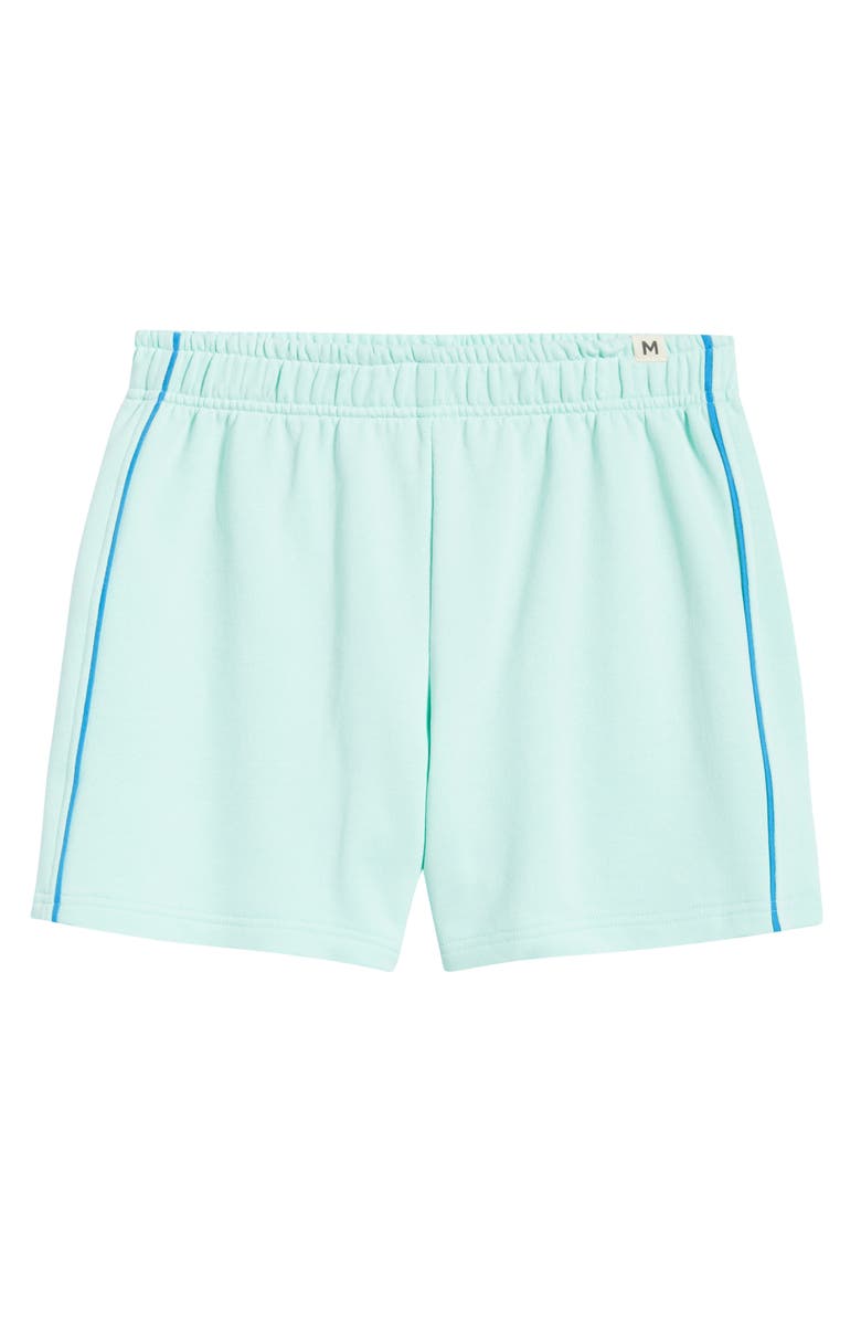 Mini Rodini Kids' Piped Organic Cotton Sweat Shorts, Main, color, Blue