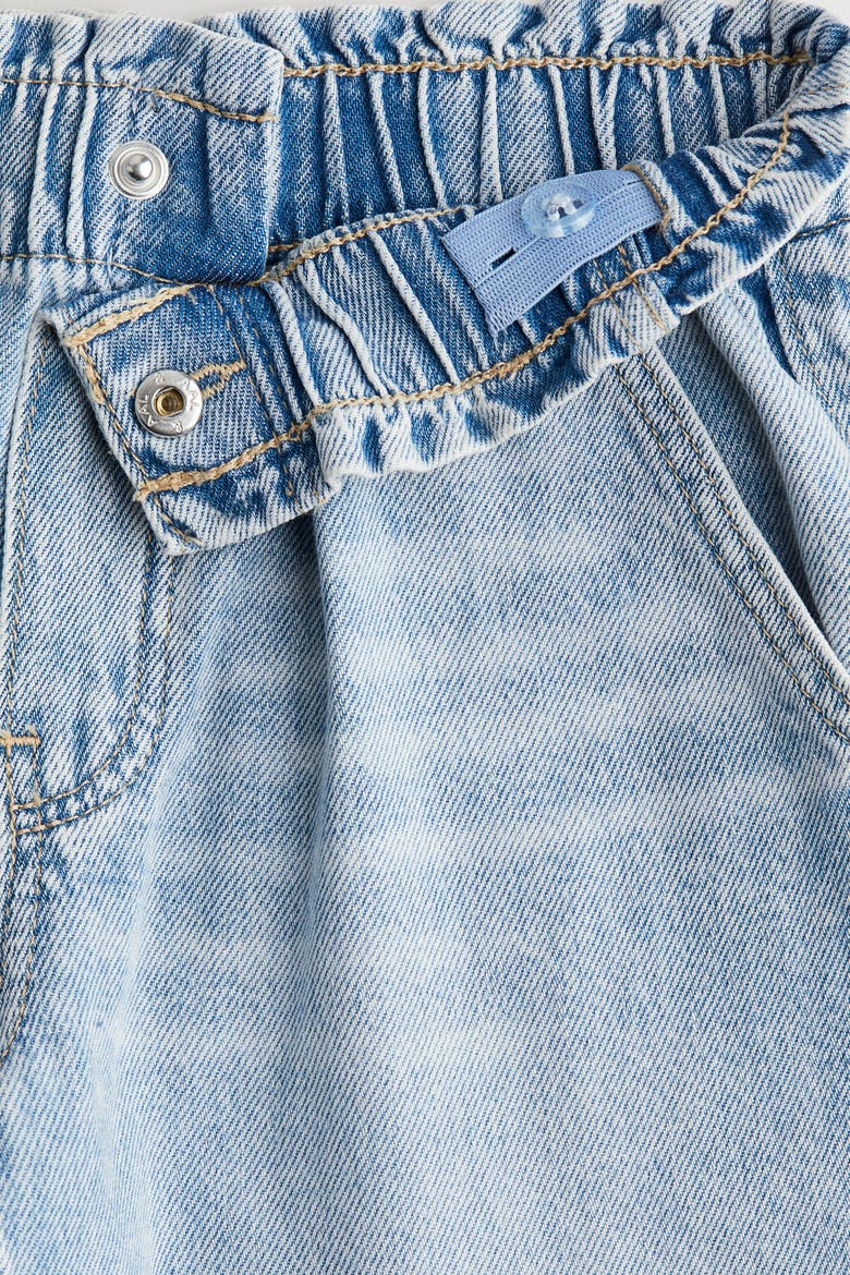 Wide Leg Paper Bag Jeans, Alternate, color, Light denim blue