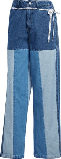 adidas x KSENIASCHNAIDER Patchwork Straight Leg Jeans