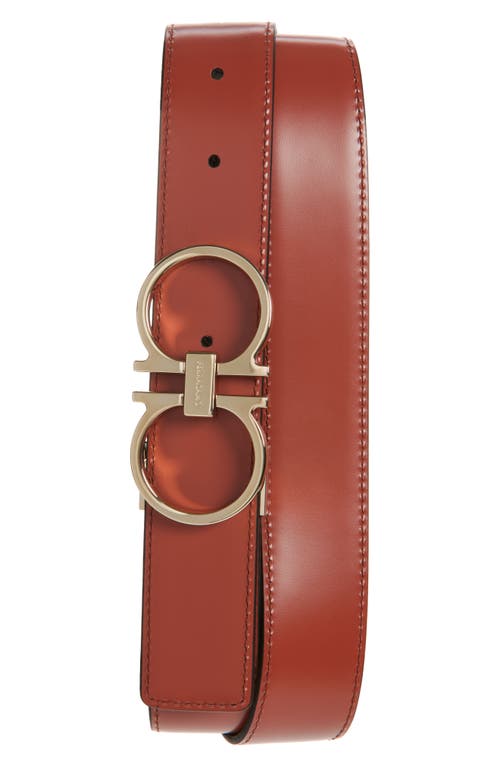 Ferragamo Double Gancio Reversible Leather Belt