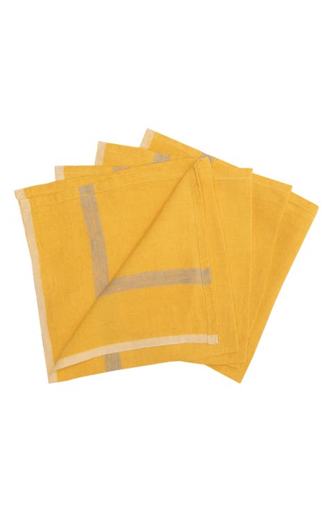 Set of 4 Laundered Linen Napkins