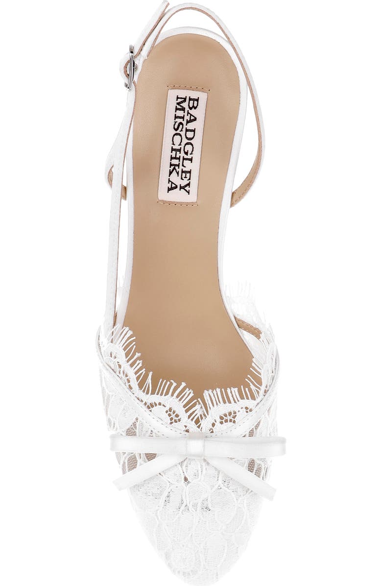 BADGLEY MISCHKA Oakville Slingback Pump, Alternate, color, White Satin