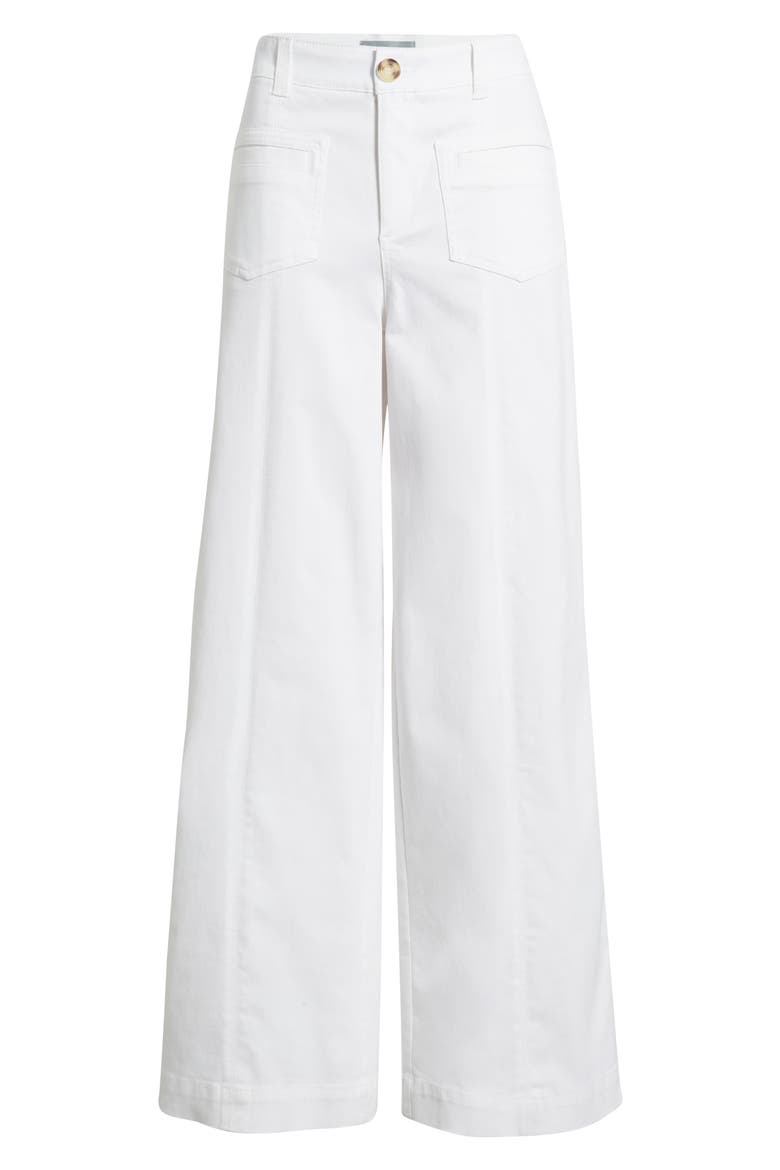 Skyrise Patch Pocket Wide Leg Pants, Alternate, color, WHITE