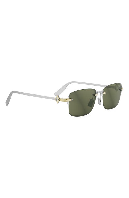 Dior Frameless Rectangle Sunglasses In Black