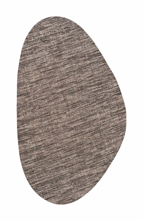 Jonathan Y Callan Modern Rustic Abstract Indoor/outdoor Shaped Area Rug In Natural/black