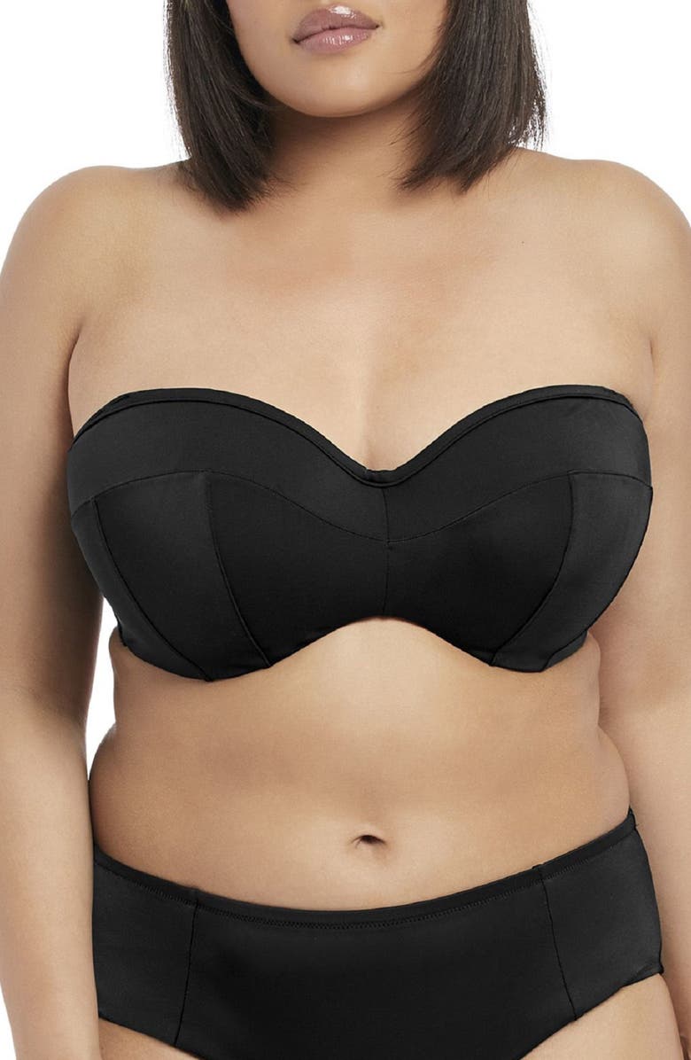 Elomi Essentials Underwire Bandeau Bikini Top, Main, color, 