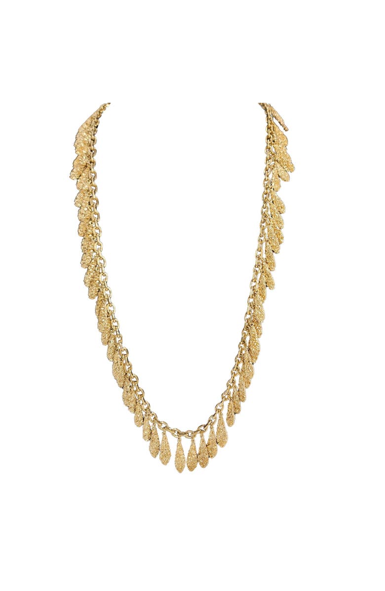 MADISON BEVERLY HILLS Vintage Textured Station Necklace, Main, color, Gold