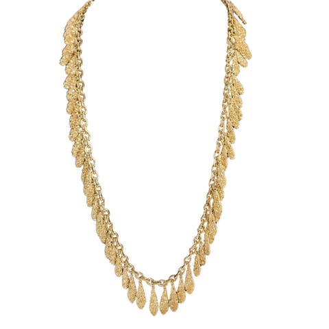 Vintage Textured Station Necklace