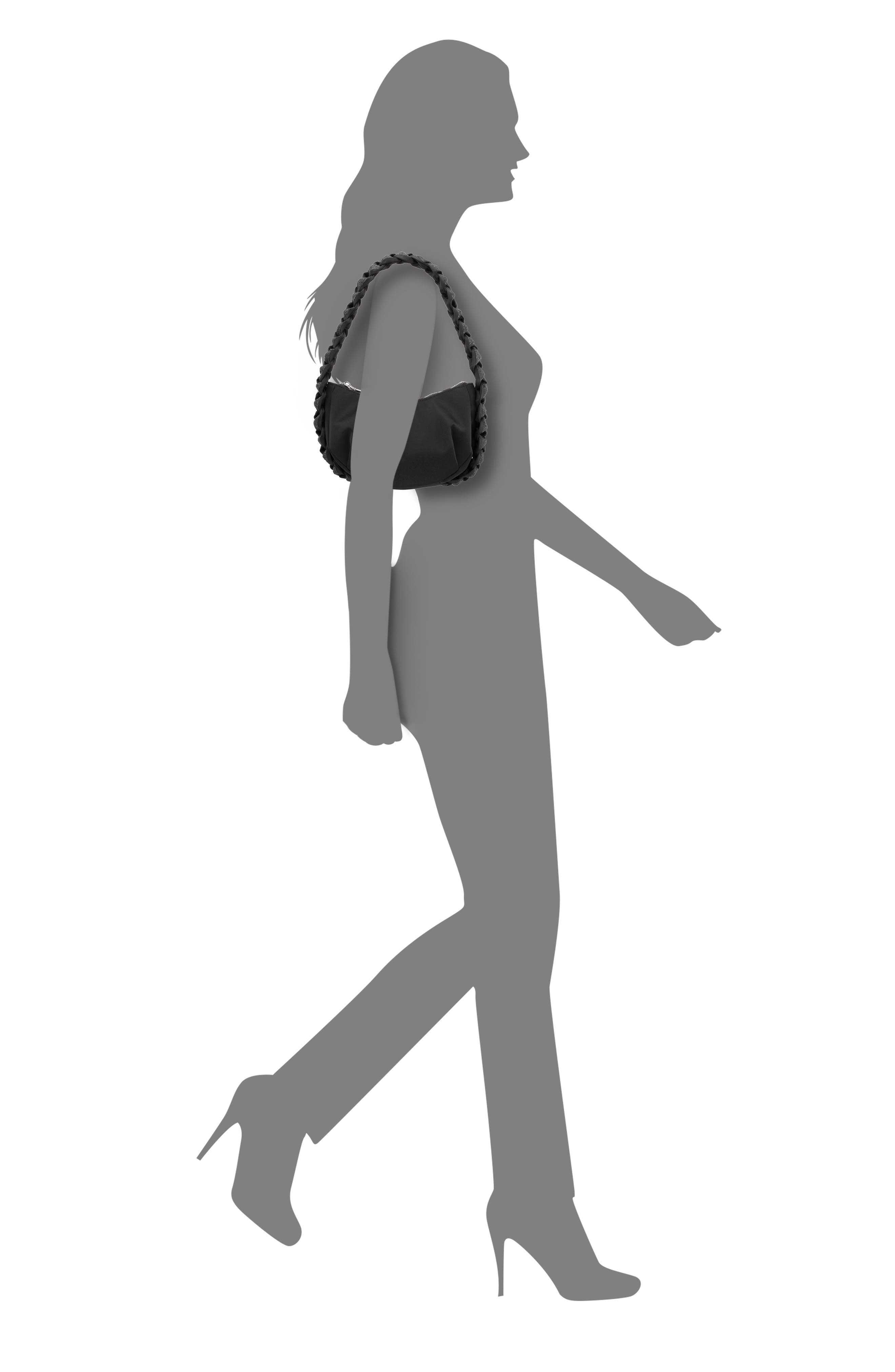 Nina Braided Detail Hobo Bag, Alternate, color, 