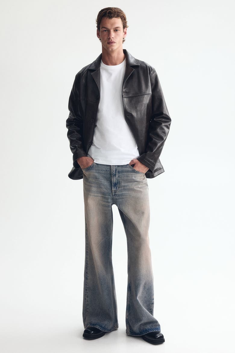 Loose Bootcut Jeans, Main, color, Washed denim blue