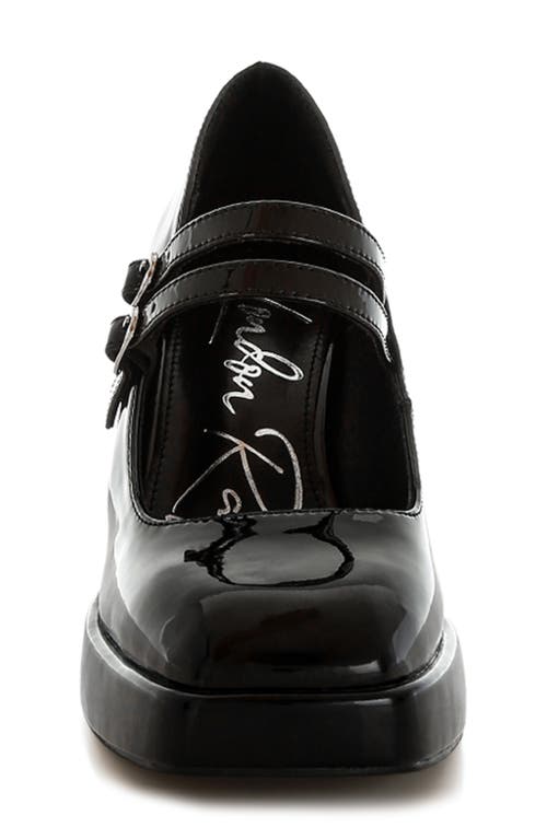 London Rag Sonata Double Mary Jane Strap Pump In Black