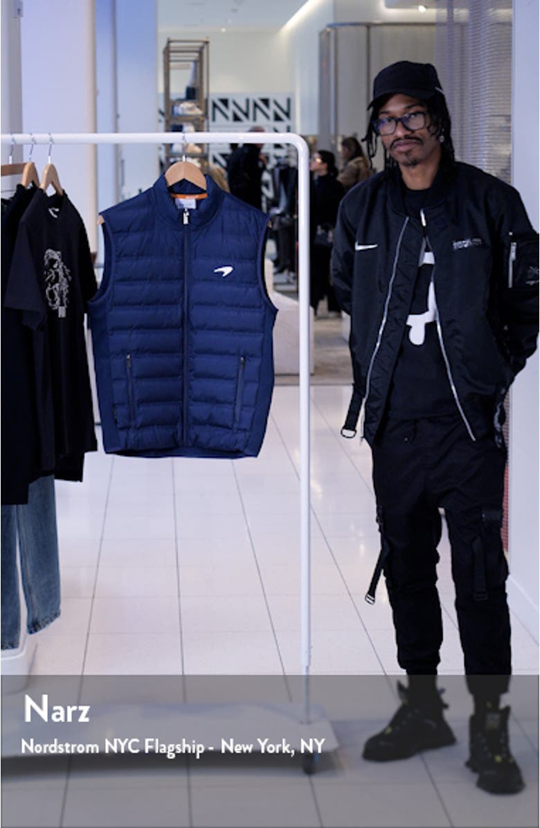 x McLaren Formula 1 Team Collection Recycled Polyester Puffer Vest, sales video thumbnail