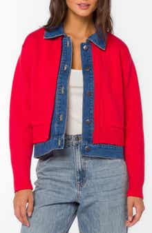 Amerie Cardigan with Denim Trim