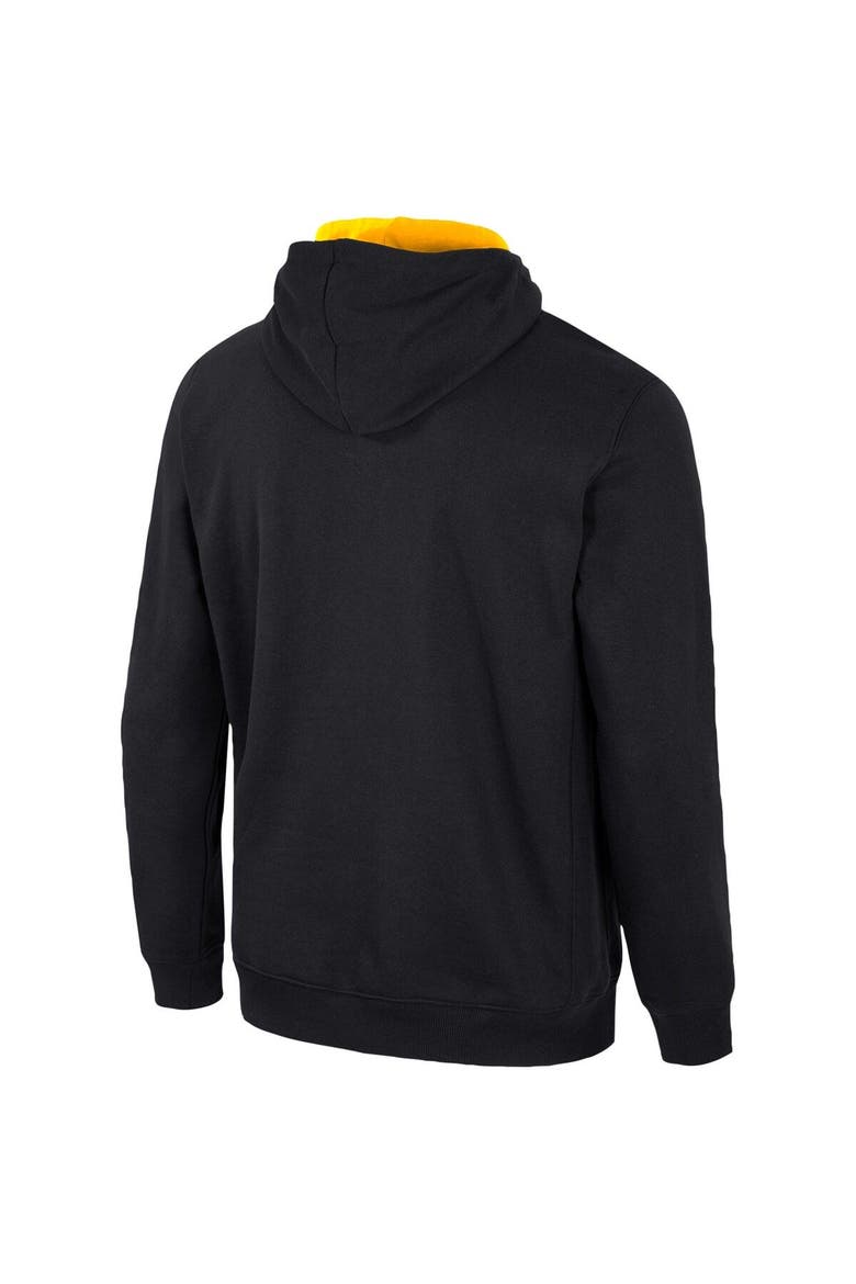 Men's Colosseum Black Iowa Hawkeyes Half-Zip Hoodie, Alternate, color, Black