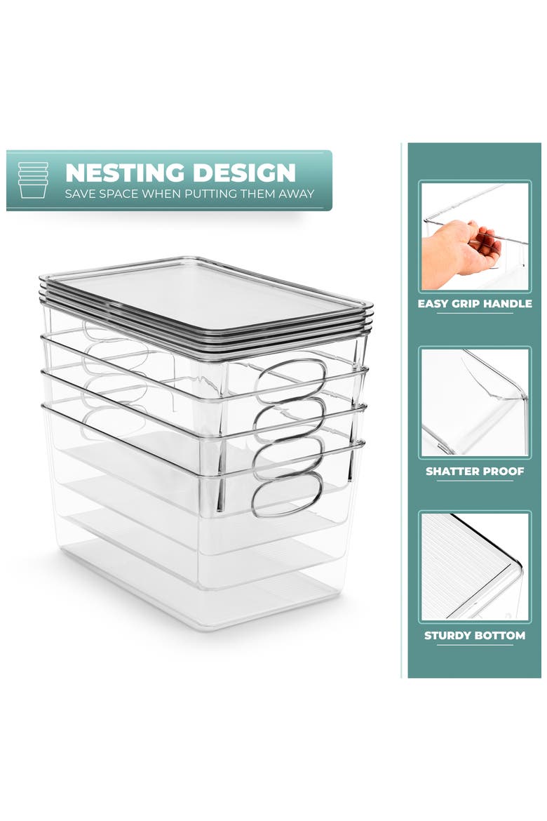 2-Pack Large Toy Organizer Clear Plastic Storage Bins, Alternate, color, CLEAR